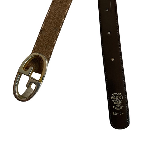 💯% Authentic Vintage Gucci Belt With GG Monogram - Picture 3 of 10